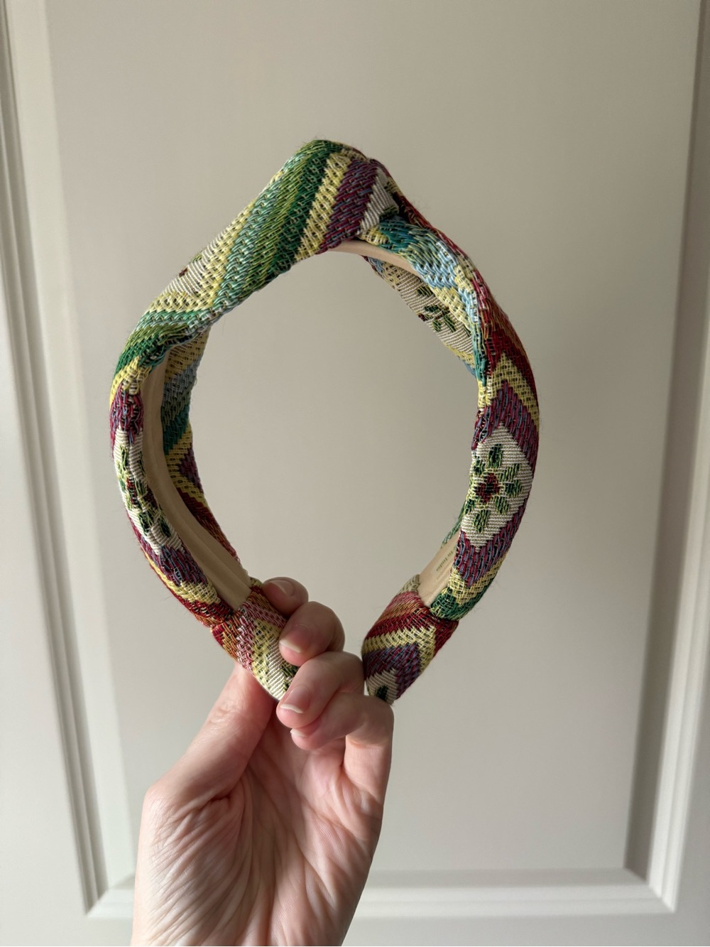Autumn Adeigbo Woven Multicolor Patterned Headband